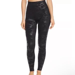 Spanx Faux-Leather Camo Leggings